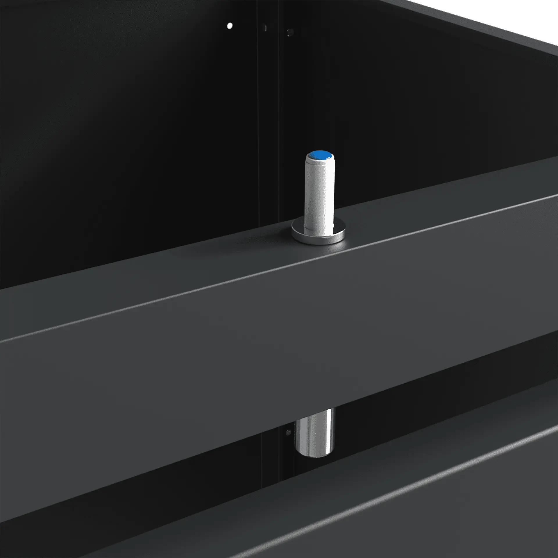 Triple Bin Storage with Planter – Charcoal - Image 3