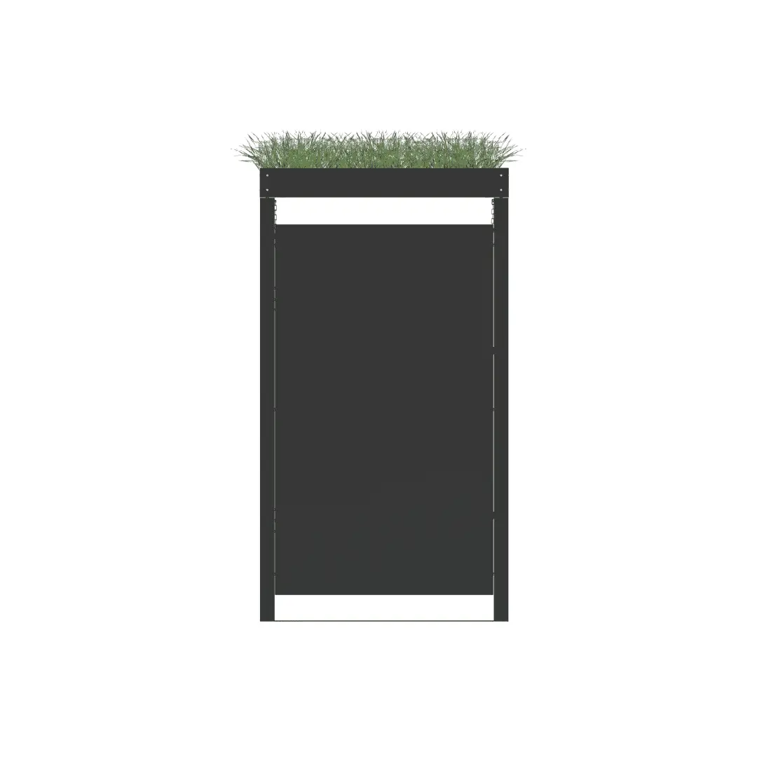 Single Bin Storage with Planter – Charcoal - Image 3