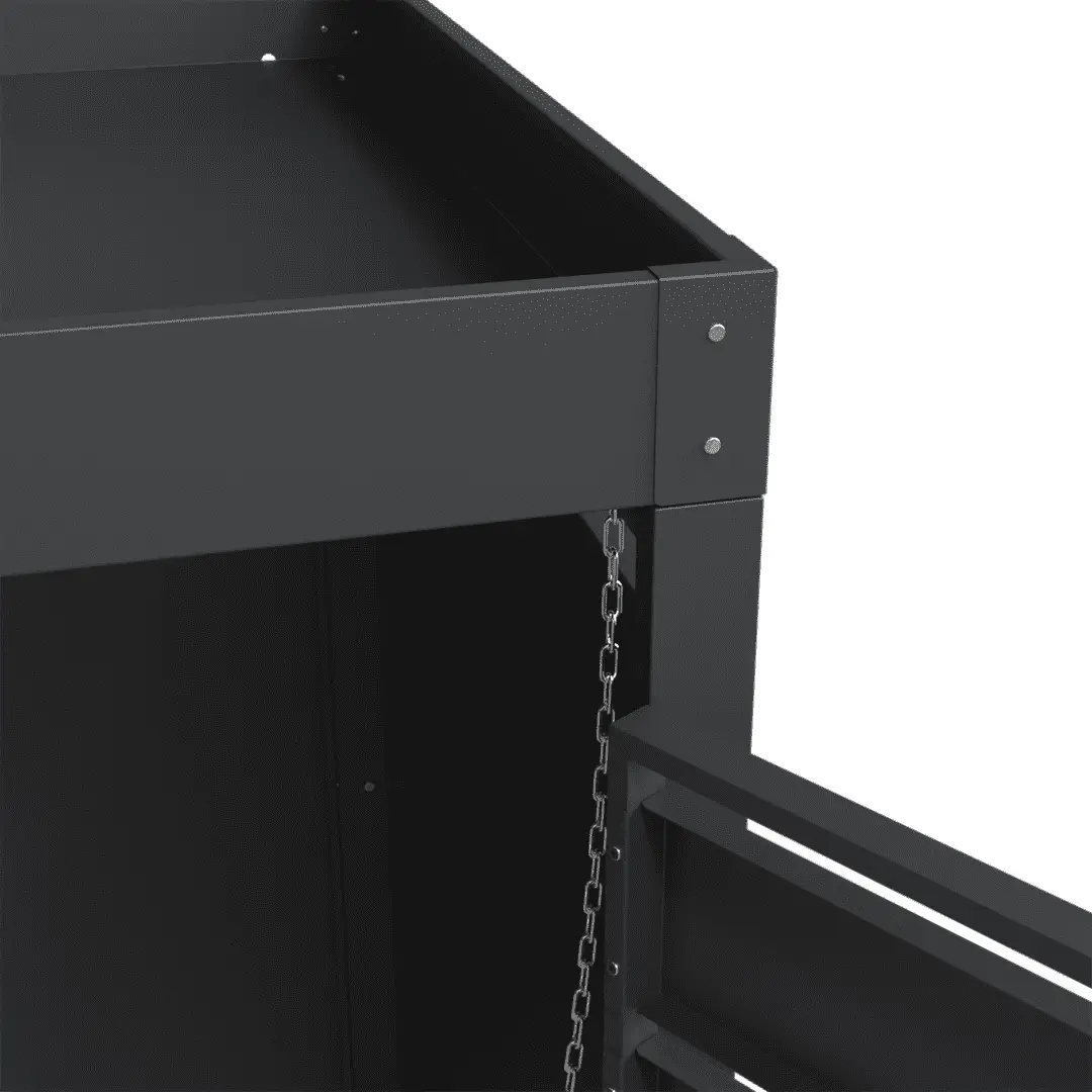 Quadruple Bin Storage with Planter – Charcoal - Image 5