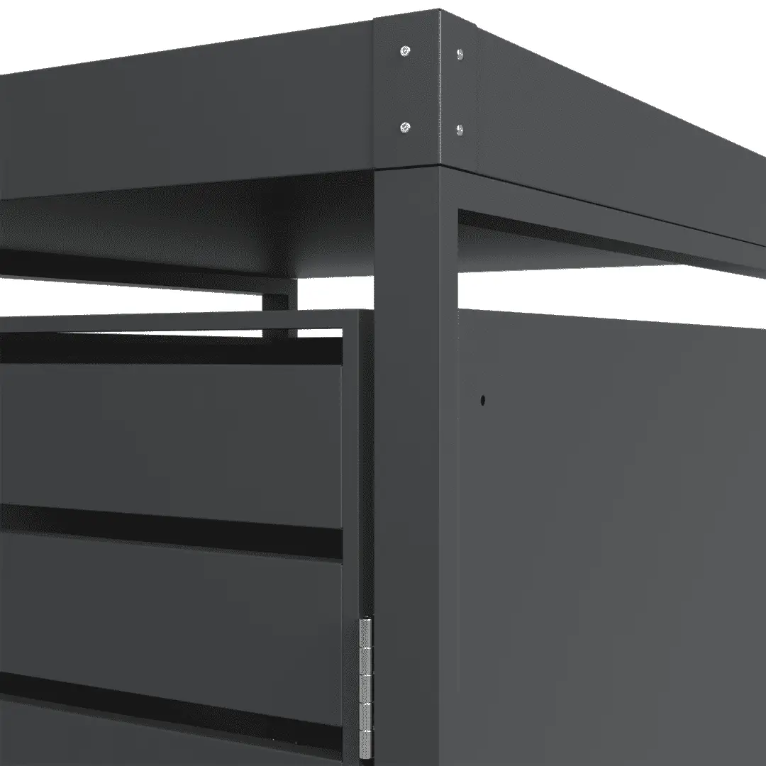 Single Bin Storage with Planter – Charcoal - Image 8