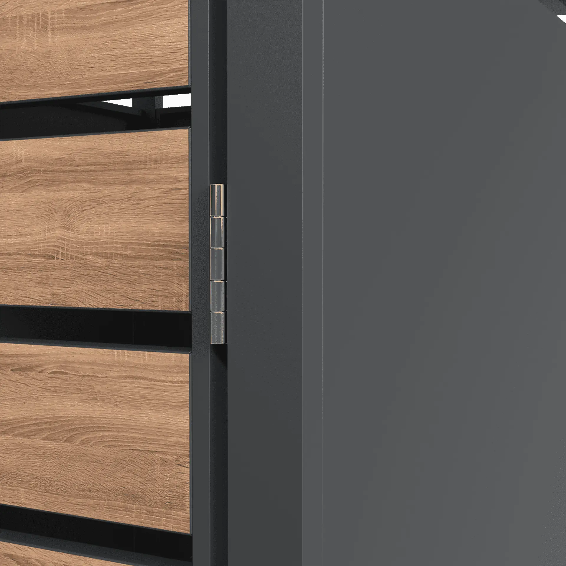 Quadruple Bin Storage with Planter – Woodgrain & Charcoal - Image 2