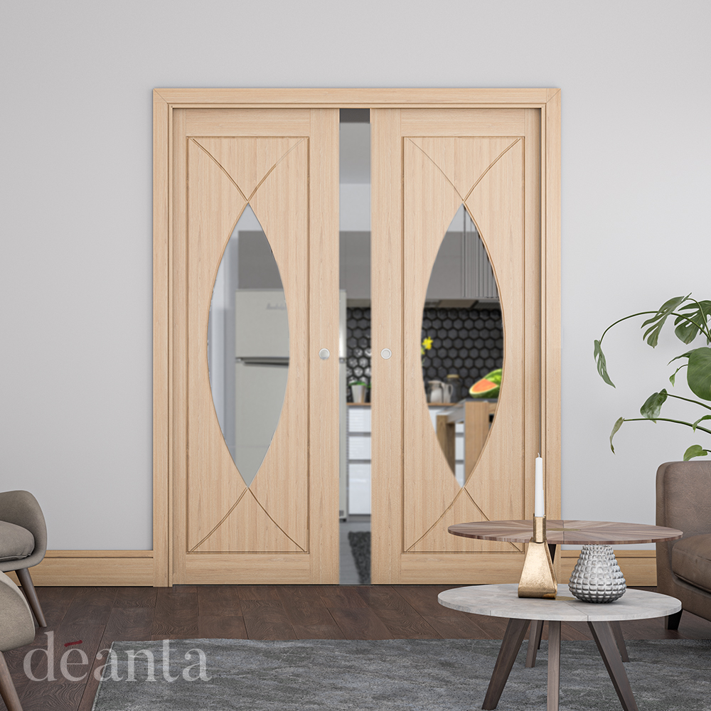 Deanta Amalfi Prefinished Oak Glazed Door - Image 4