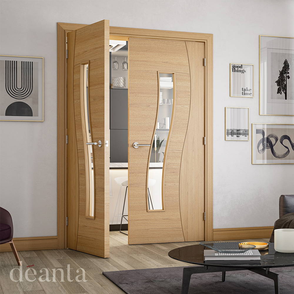 Deanta Cadiz Prefinished Oak Glazed Door - Image 2